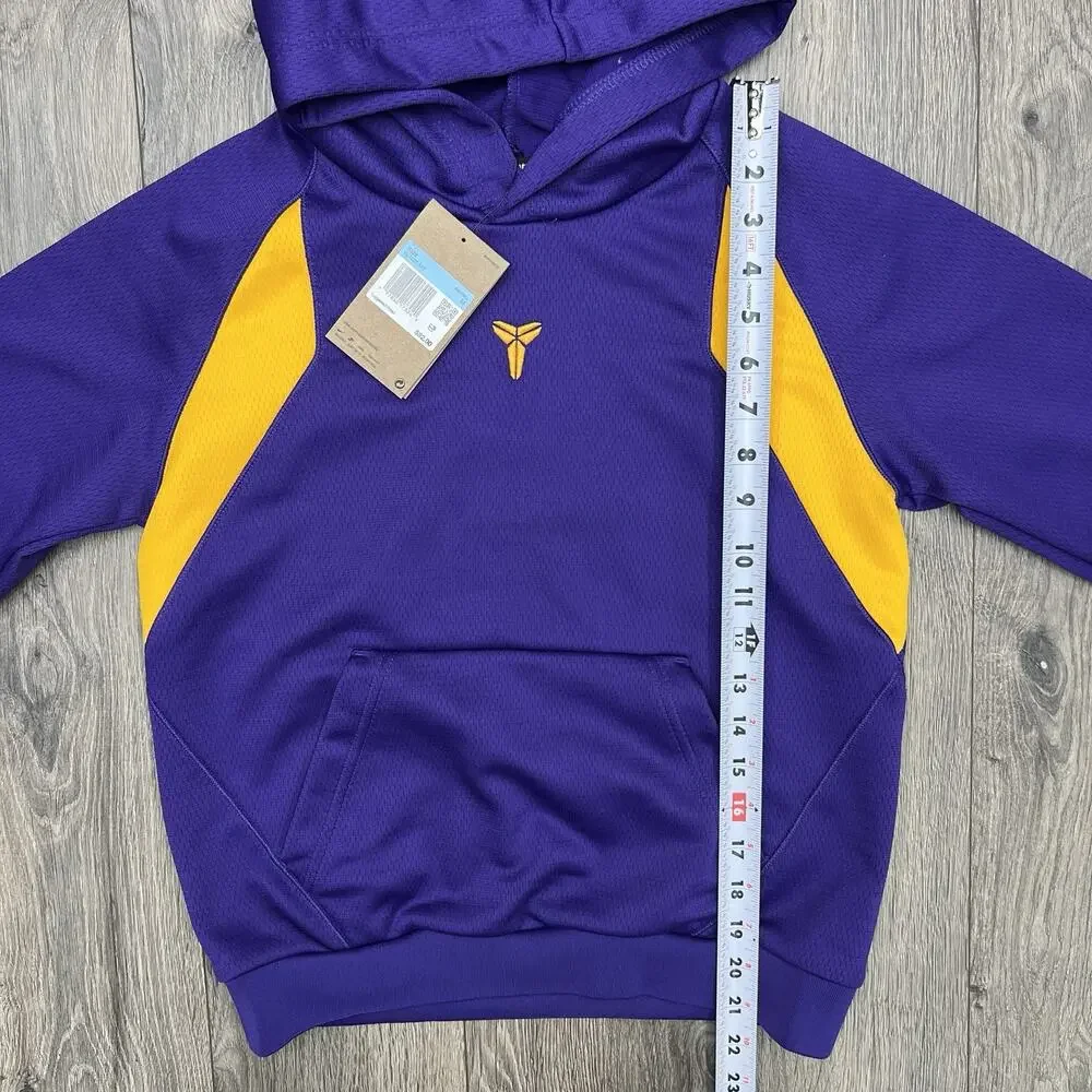 Nike Kobe Hoodie Sz Medium Big Kids Court Purple Gold Therma Fit Pullover $52